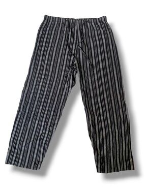 California Influence Striped Lounge Pants Boho Coastal Relaxed Drawstring